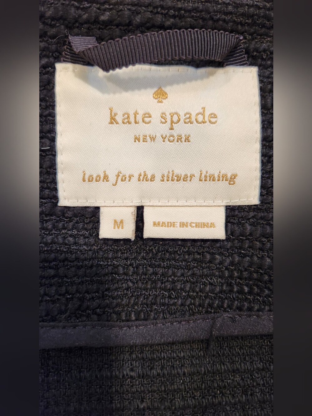 Kate Spade New York Textured Jacket Black Size M - Picture 8 of 9